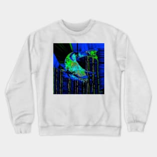 Caribbean Blue Parrot Fish Mosaic Crewneck Sweatshirt